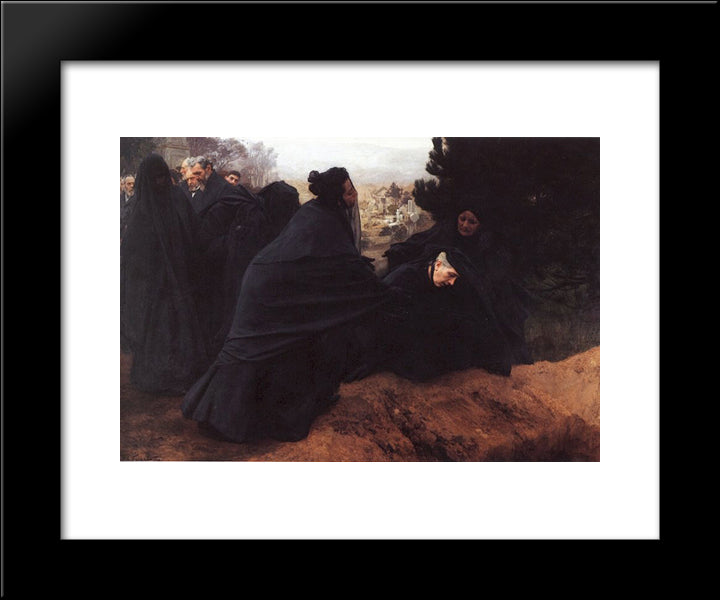 Doleur 20x24 Black Modern Wood Framed Art Print Poster by Friant, Emile