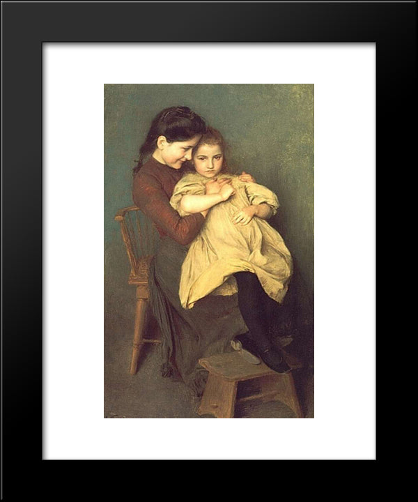 Chagrin D'Enfant 20x24 Black Modern Wood Framed Art Print Poster by Friant, Emile