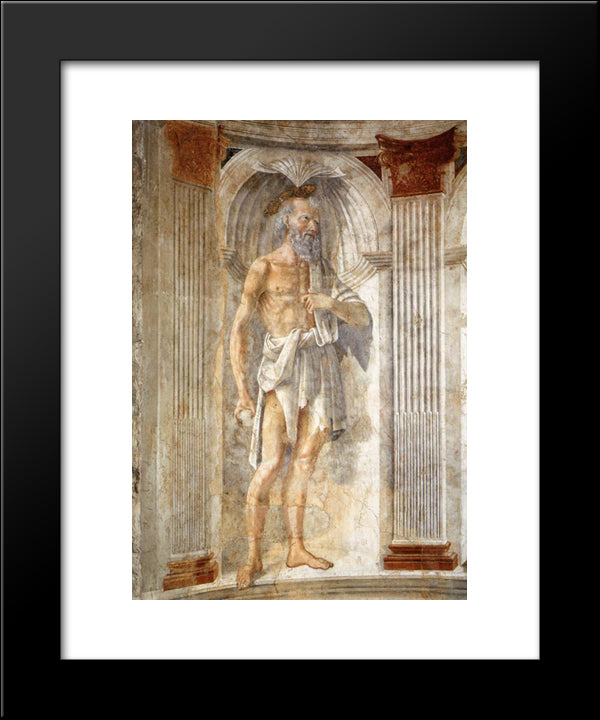 St Jerome 20x24 Black Modern Wood Framed Art Print Poster by Ghirlandaio, Domenico