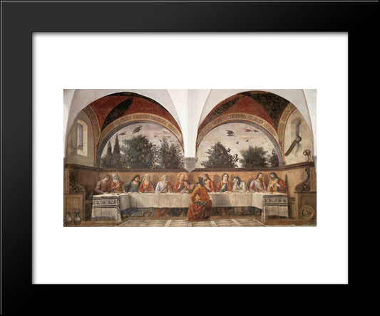 Last Supper 20x24 Black Modern Wood Framed Art Print Poster by Ghirlandaio, Domenico