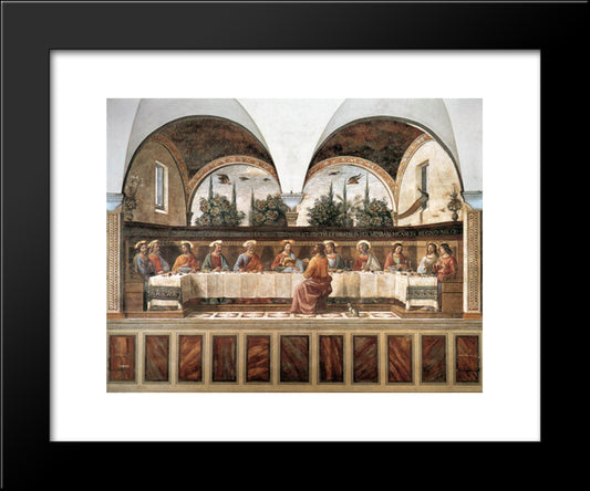 Last Supper 20x24 Black Modern Wood Framed Art Print Poster by Ghirlandaio, Domenico