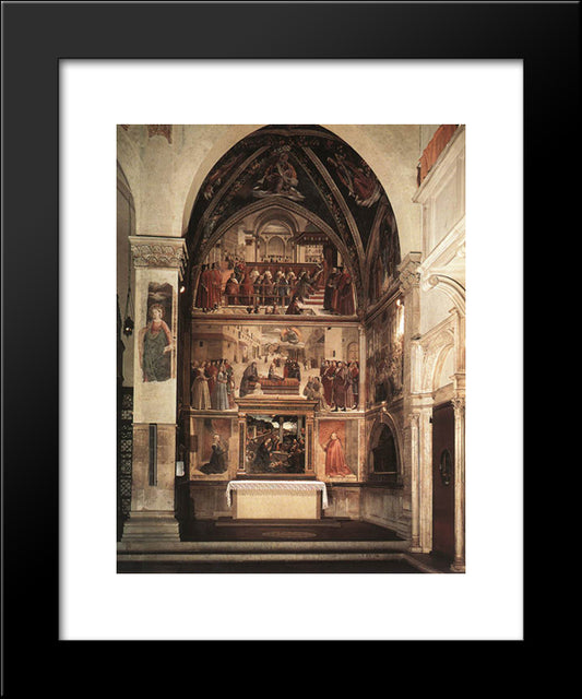 View Of The Sassetti Chapel 20x24 Black Modern Wood Framed Art Print Poster by Ghirlandaio, Domenico