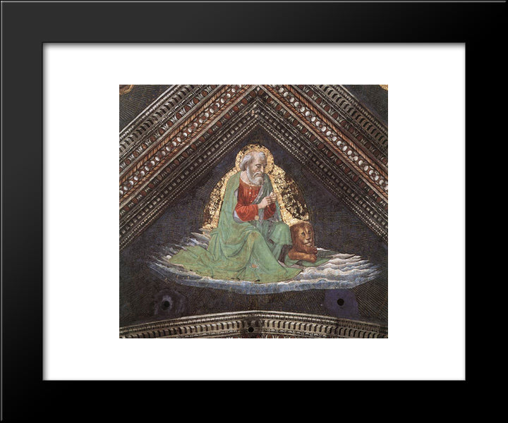 St Mark The Evangelist 20x24 Black Modern Wood Framed Art Print Poster by Ghirlandaio, Domenico