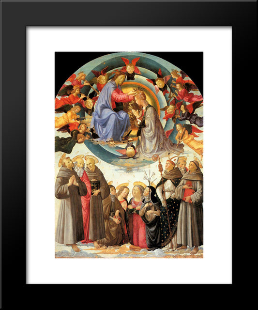 Coronation Of The Virgin 20x24 Black Modern Wood Framed Art Print Poster by Ghirlandaio, Domenico