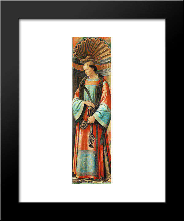St Stephen 20x24 Black Modern Wood Framed Art Print Poster by Ghirlandaio, Domenico