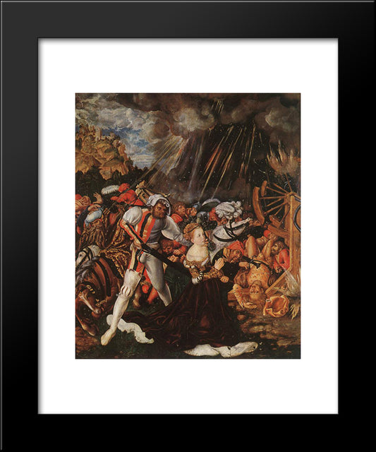 The Martyrdom Of St Catherine 20x24 Black Modern Wood Framed Art Print Poster by Cranach the Elder, Lucas