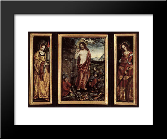 Housealtar Of Count William Ii Of Hessen 20x24 Black Modern Wood Framed Art Print Poster by Cranach the Elder, Lucas