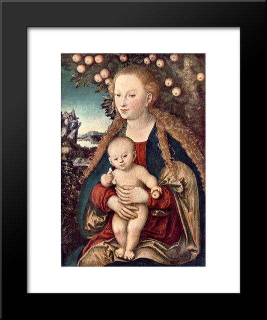 Virgin And Child 20x24 Black Modern Wood Framed Art Print Poster by Cranach the Elder, Lucas