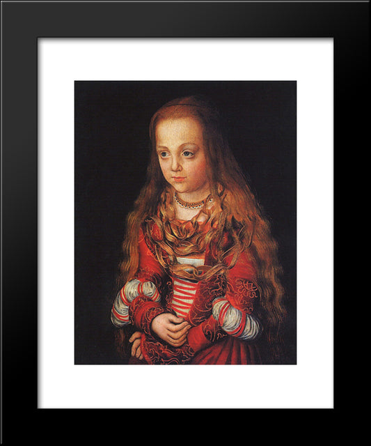 A Princess Of Saxony 20x24 Black Modern Wood Framed Art Print Poster by Cranach the Elder, Lucas