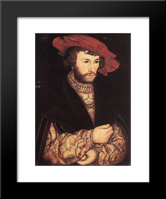 Portrait Of A Young Man 20x24 Black Modern Wood Framed Art Print Poster by Cranach the Elder, Lucas