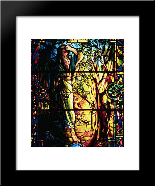 Moses And The Burning Bush 20x24 Black Modern Wood Framed Art Print Poster by Tiffany, Louis Comfort