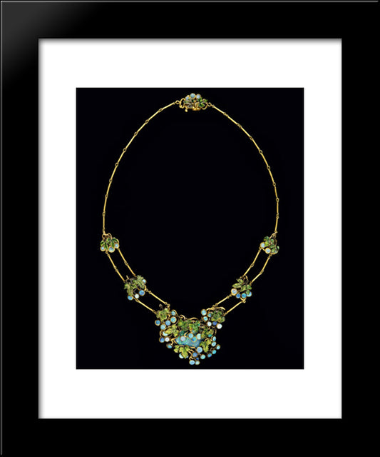 Necklace 20x24 Black Modern Wood Framed Art Print Poster by Tiffany, Louis Comfort