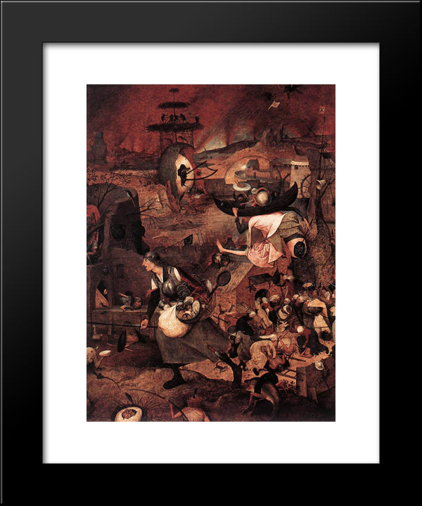 Dulle Griet (Detail) 20x24 Black Modern Wood Framed Art Print Poster by Bruegel the Elder, Pieter