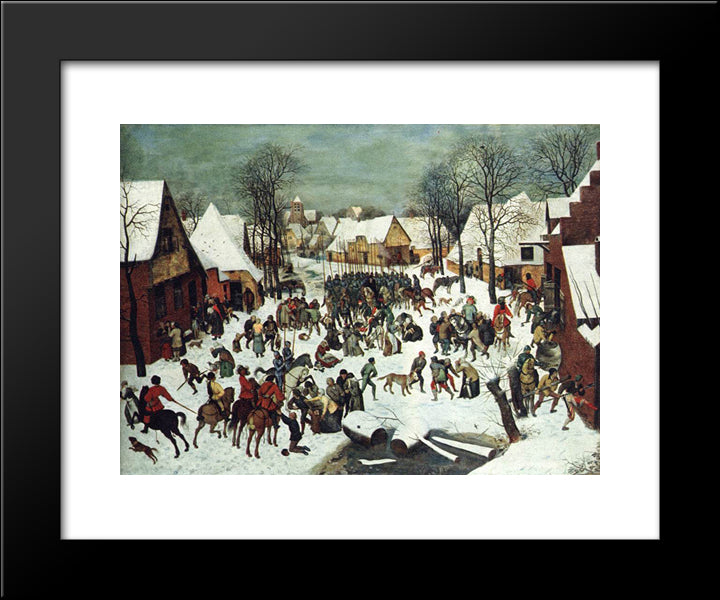 The Slaughter Of The Innocents 20x24 Black Modern Wood Framed Art Print Poster by Bruegel the Elder, Pieter