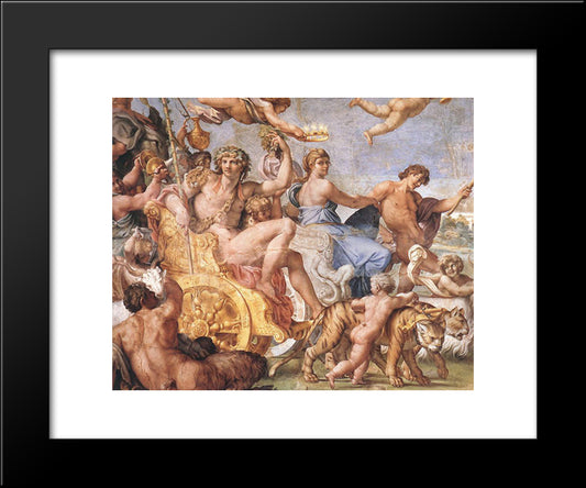 Triumph Of Bacchus And Ariadne [Detail: 1] 20x24 Black Modern Wood Framed Art Print Poster by Carracci, Annibale