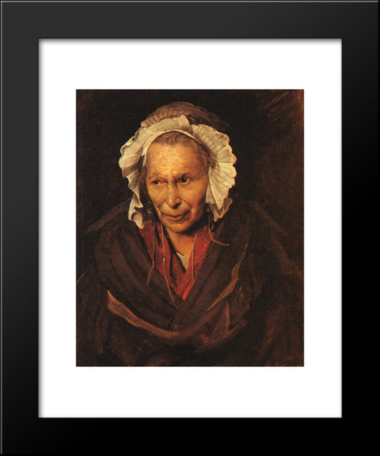 Madwoman 20x24 Black Modern Wood Framed Art Print Poster by Gericault, Theodore