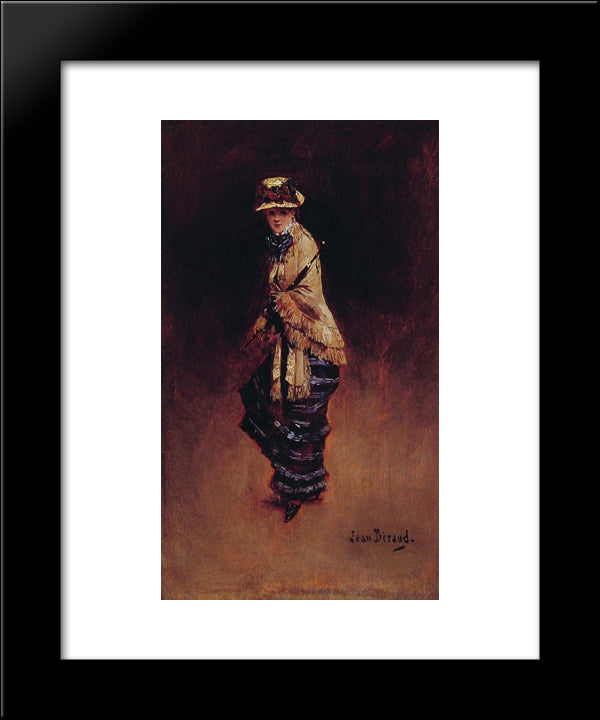 Young Parisienne 20x24 Black Modern Wood Framed Art Print Poster by Beraud, Jean