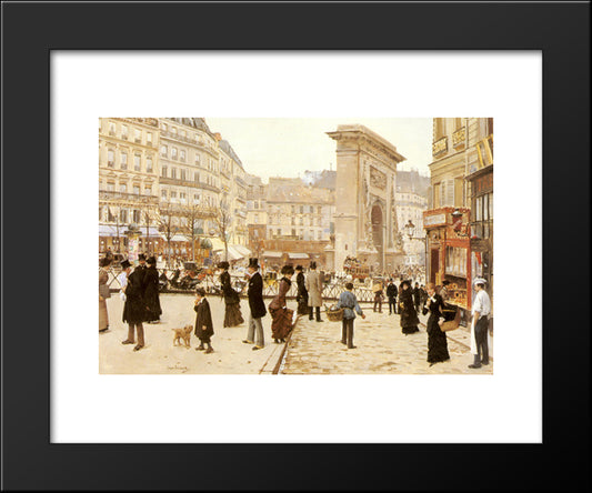 Le Boulevard St. Denis, Paris 20x24 Black Modern Wood Framed Art Print Poster by Beraud, Jean