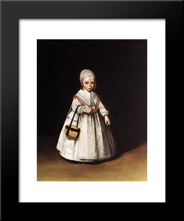 Helena Van Der Schalcke As A Child 20x24 Black Modern Wood Framed Art Print Poster by Terborch, Gerard