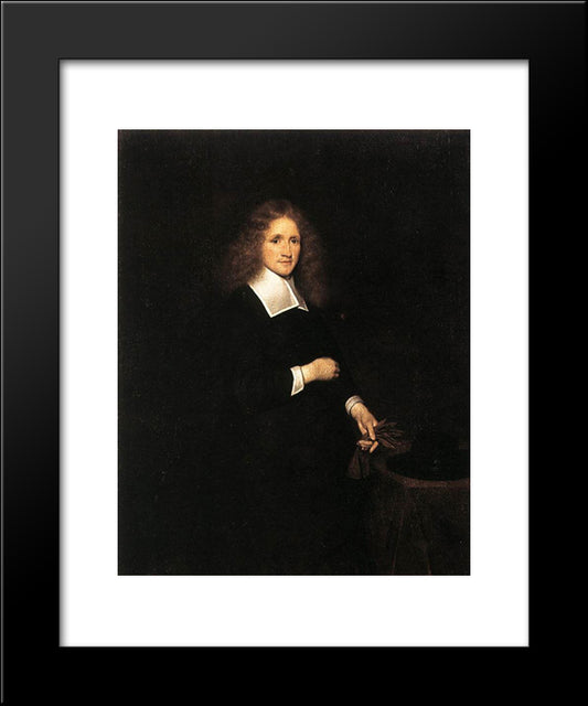 Portrait Of A Young Man 20x24 Black Modern Wood Framed Art Print Poster by Terborch, Gerard