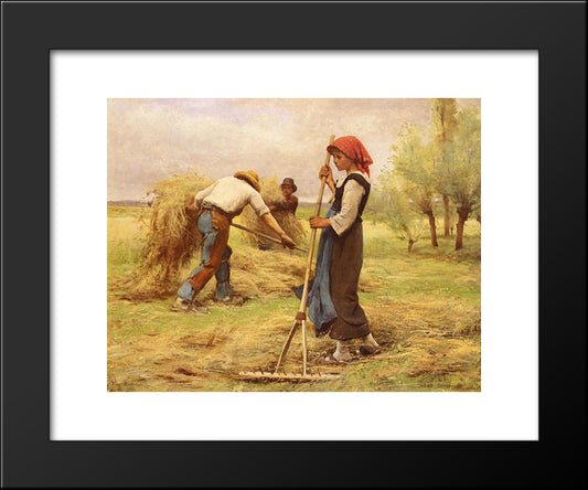 La Recolte Des Foins 20x24 Black Modern Wood Framed Art Print Poster by Dupre, Julien