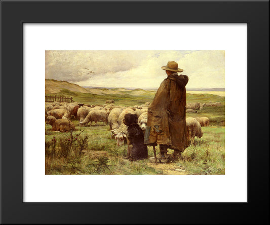 Le Berger 20x24 Black Modern Wood Framed Art Print Poster by Dupre, Julien