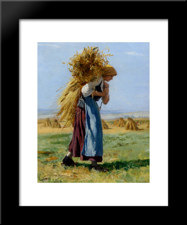 In The Fields 20x24 Black Modern Wood Framed Art Print Poster by Dupre, Julien