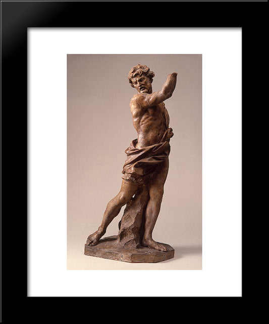 An Executioner 20x24 Black Modern Wood Framed Art Print Poster by Algardi, Alessandro