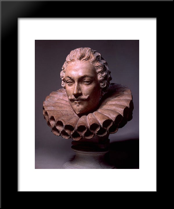 Portrait Of Camillo Pamphili 20x24 Black Modern Wood Framed Art Print Poster by Algardi, Alessandro