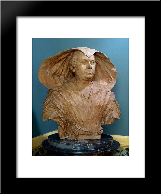 Portrait Of Olimpia Pamphilj 20x24 Black Modern Wood Framed Art Print Poster by Algardi, Alessandro