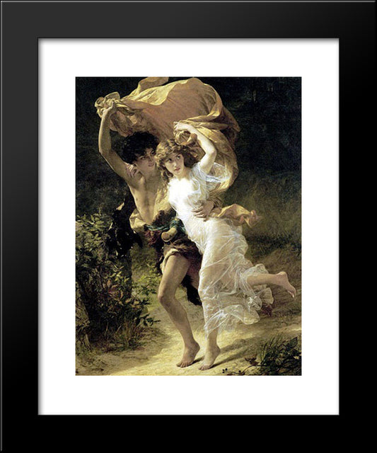 The Storm 20x24 Black Modern Wood Framed Art Print Poster by Cot, Pierre Auguste
