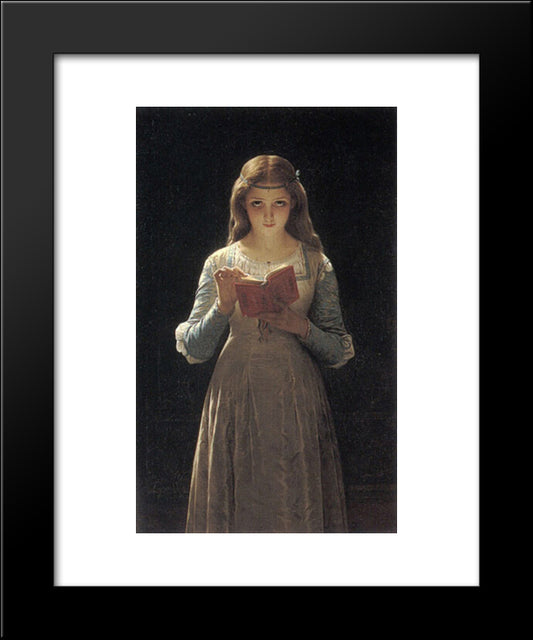 Pause For Thought 20x24 Black Modern Wood Framed Art Print Poster by Cot, Pierre Auguste