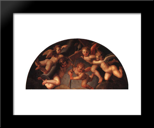 The Deposition Of Christ [Detail] 20x24 Black Modern Wood Framed Art Print Poster by Bronzino, Agnolo