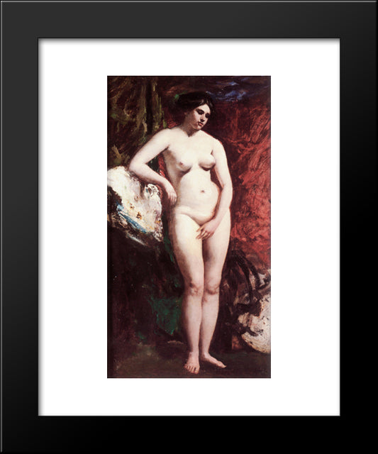 Standing Nude 20x24 Black Modern Wood Framed Art Print Poster by Etty, William