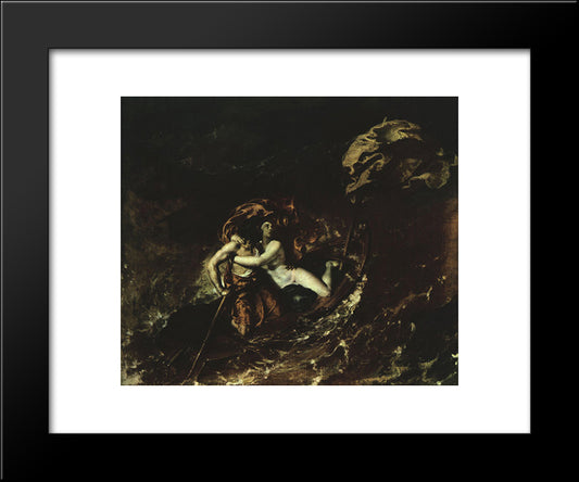 The Storm 20x24 Black Modern Wood Framed Art Print Poster by Etty, William