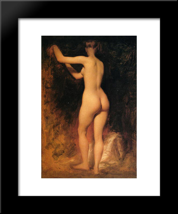 Nude Study 20x24 Black Modern Wood Framed Art Print Poster by Etty, William