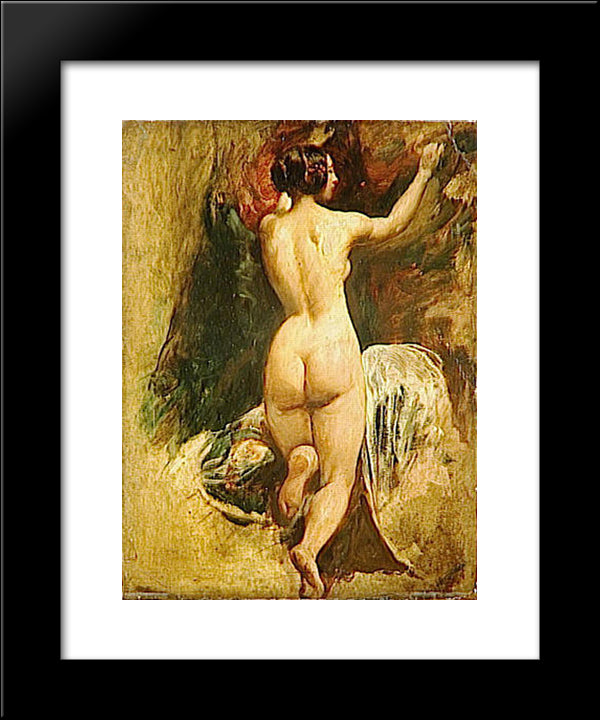 Nude Woman From Behind 20x24 Black Modern Wood Framed Art Print Poster by Etty, William