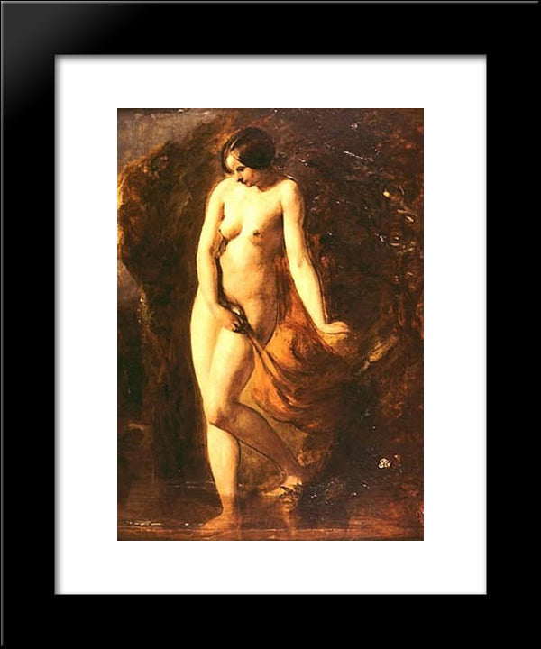 The Bather 20x24 Black Modern Wood Framed Art Print Poster by Etty, William