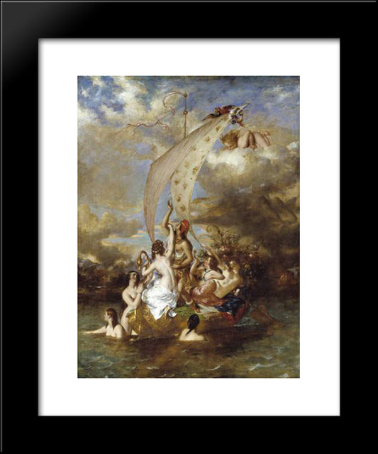Youth At The Prow, Pleasure At The Helm 20x24 Black Modern Wood Framed Art Print Poster by Etty, William