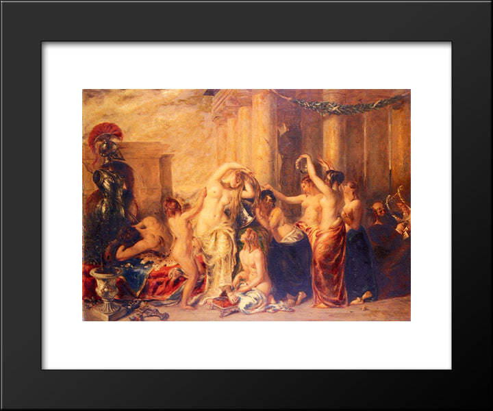 Venus And Her Satellites 20x24 Black Modern Wood Framed Art Print Poster by Etty, William