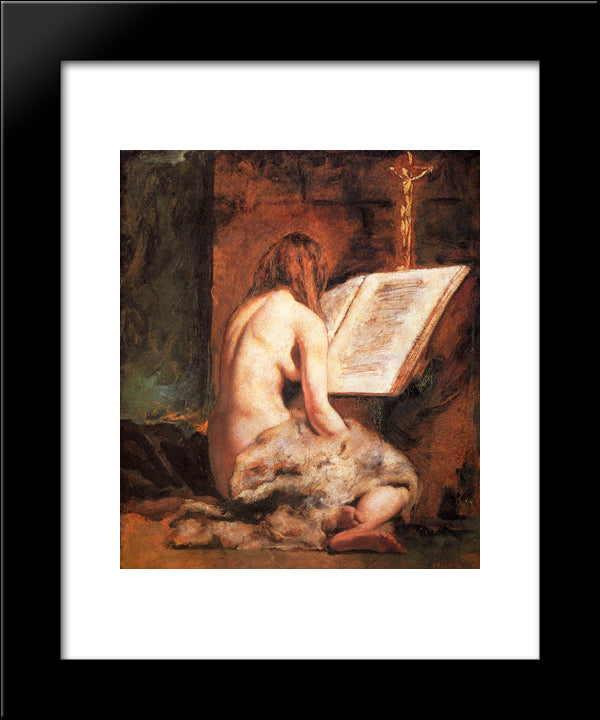 The Penitent Magdalen 20x24 Black Modern Wood Framed Art Print Poster by Etty, William