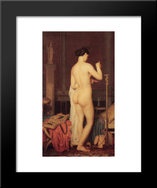 Le Coucher De Sapho 20x24 Black Modern Wood Framed Art Print Poster by Gleyre, Charles