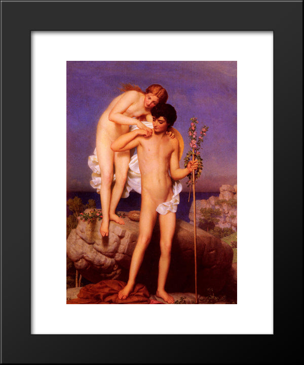 Daphnis And Chloe Returning From The Mountain 20x24 Black Modern Wood Framed Art Print Poster by Gleyre, Charles