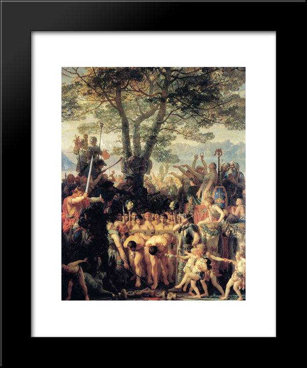 Romans Under The Yoke 20x24 Black Modern Wood Framed Art Print Poster by Gleyre, Charles