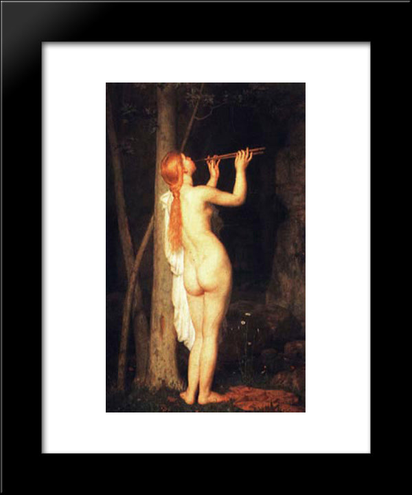 A Bacchante 20x24 Black Modern Wood Framed Art Print Poster by Gleyre, Charles