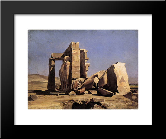 Egyptian Temple 20x24 Black Modern Wood Framed Art Print Poster by Gleyre, Charles
