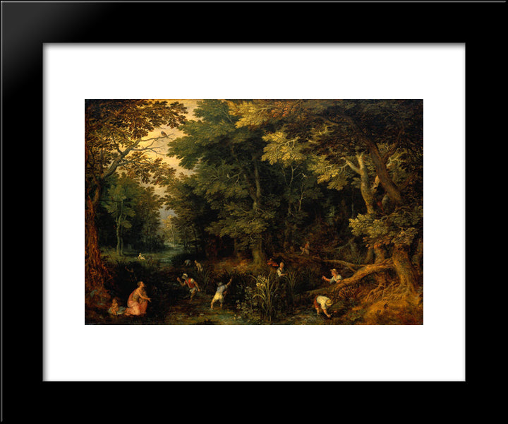 Latona And The Lycian Peasants 20x24 Black Modern Wood Framed Art Print Poster by Brueghel, Jan the Elder