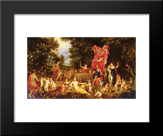 An Allegory Of The Five Senses 20x24 Black Modern Wood Framed Art Print Poster by Brueghel, Jan the Elder