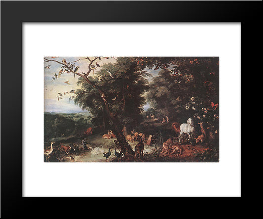 The Original Sin 20x24 Black Modern Wood Framed Art Print Poster by Brueghel, Jan the Elder