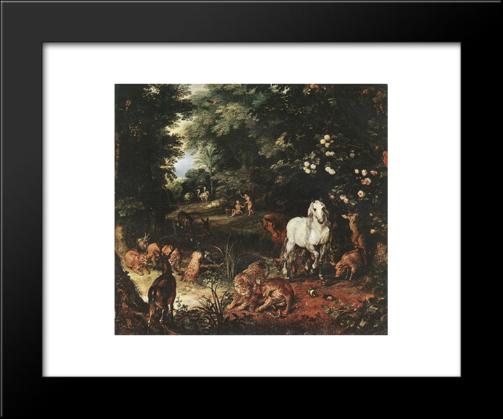 The Original Sin [Detail: 1] 20x24 Black Modern Wood Framed Art Print Poster by Brueghel, Jan the Elder